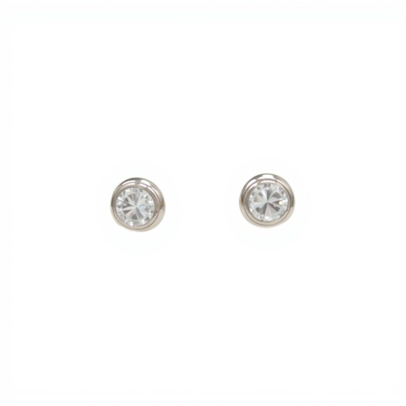 Caravanas Punto de Luz-Plata 925-Piedra Zirconia-CA3044 conpiedra