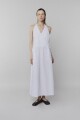 0056 POPELINE DRESS BLANCO Blanco