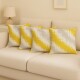Set x4 funda de almohadones lisa 43 x 43 RAYAS MOSTAZA