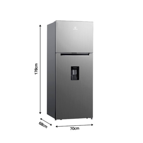 Heladera Indurama RI-479D con Dispensador 417 Litros Inox