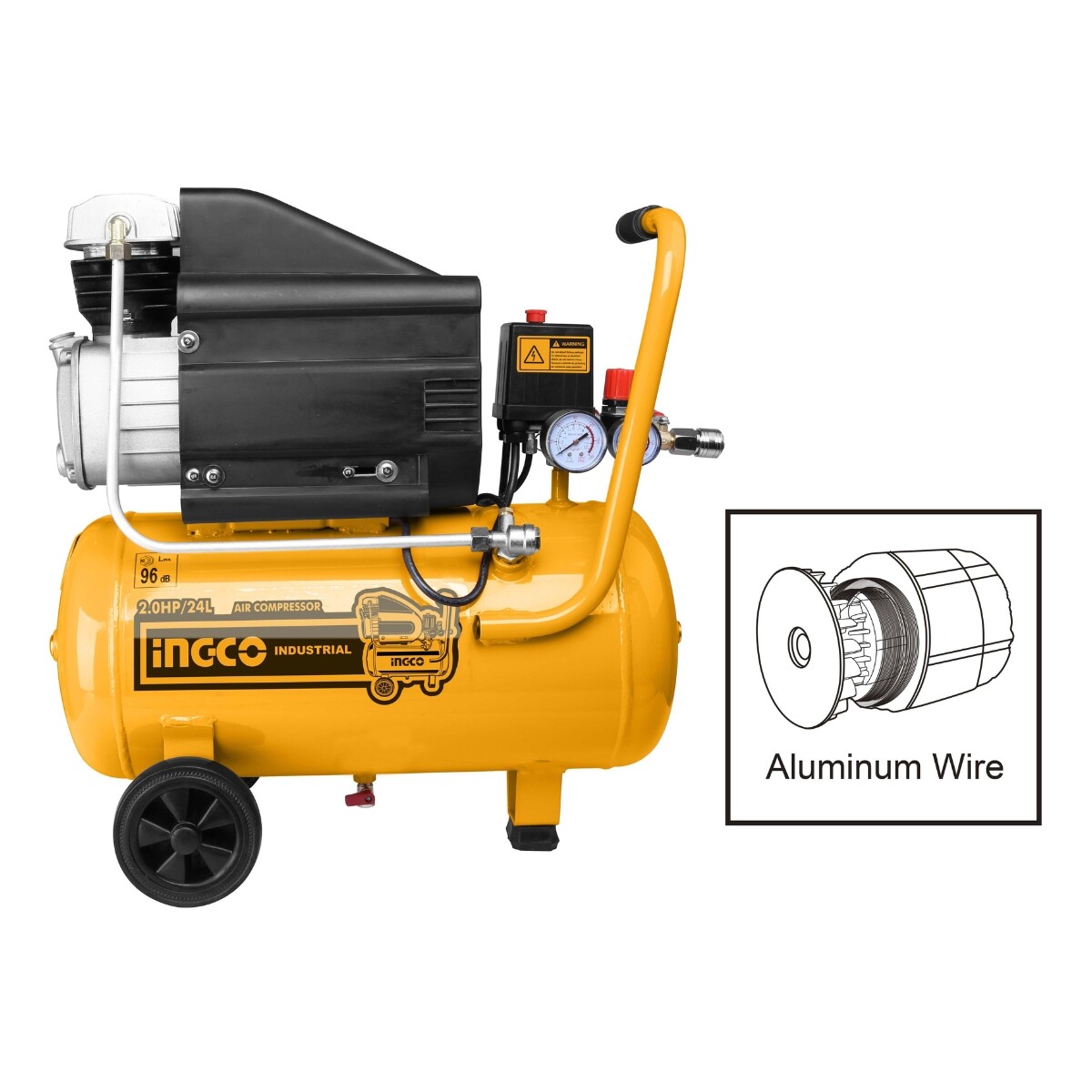 Compresor de Aire 24LT 2HP Ingco AC20248 