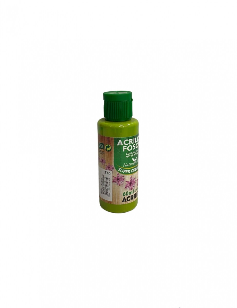 Pintura Acrílica Acrilex Mate 60 ml (Tonos Verdes) - 570 Verde Pistache 