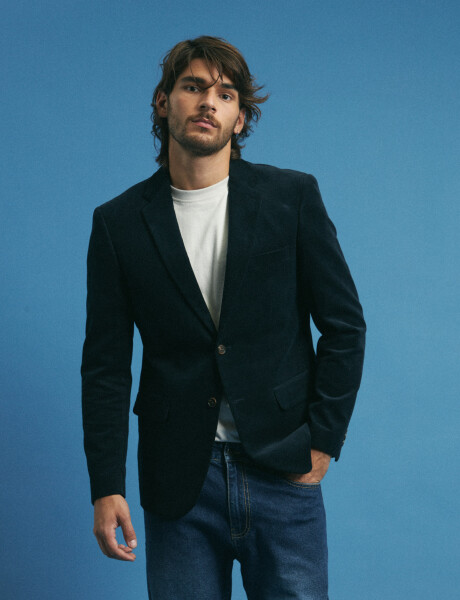 110470 SACO HARRINGTON LABEL Azul Oscuro