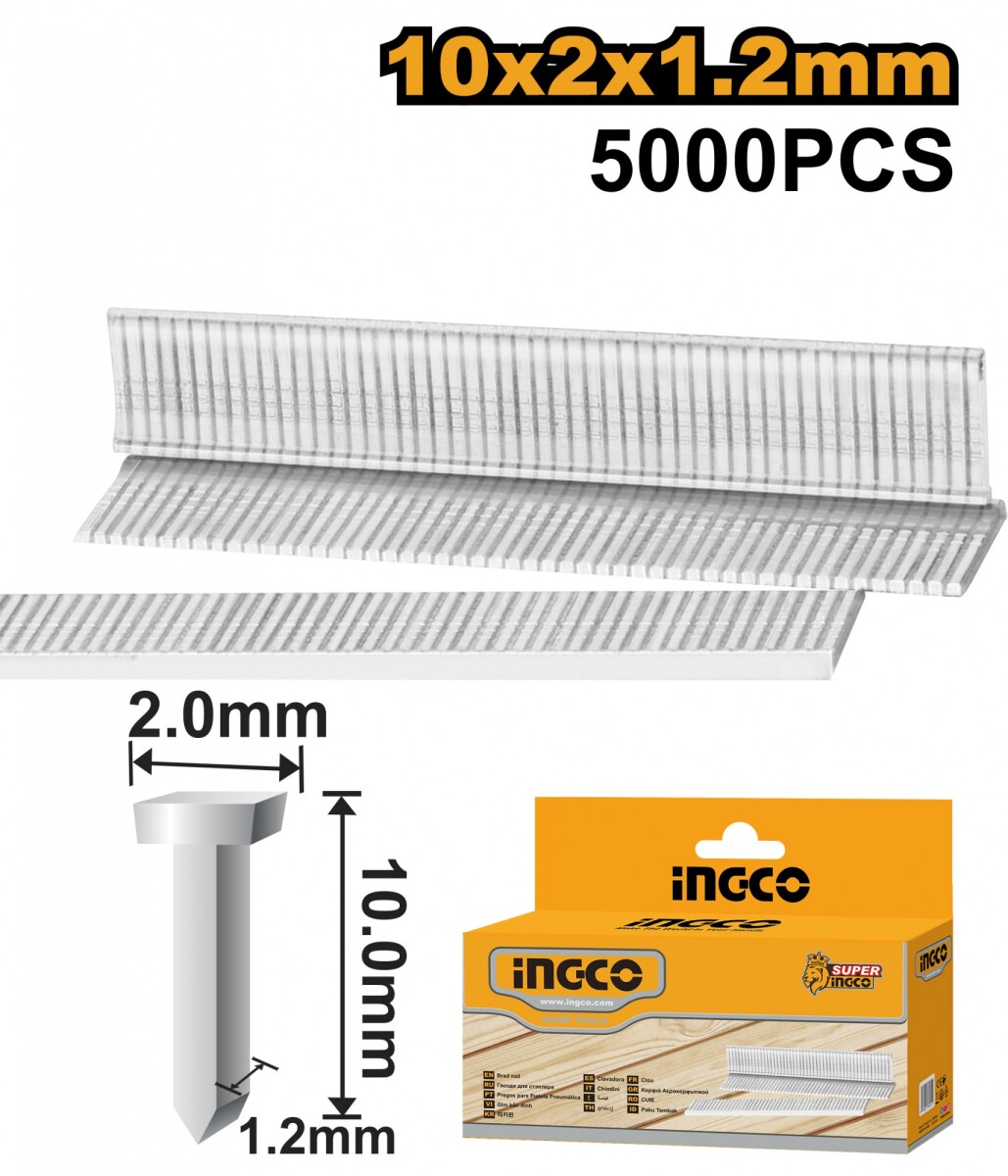 CLAVOS 10X2X1.2MM PARA CLAVADORA INGCO STS6110 
