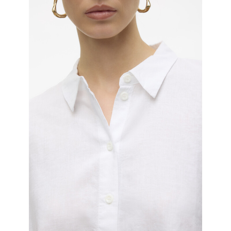 VMLINN 2/4 SHORT SHIRT WVN NOOS SNOW WHITE