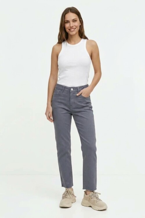 Pantalon recto AZUL PIEDRA