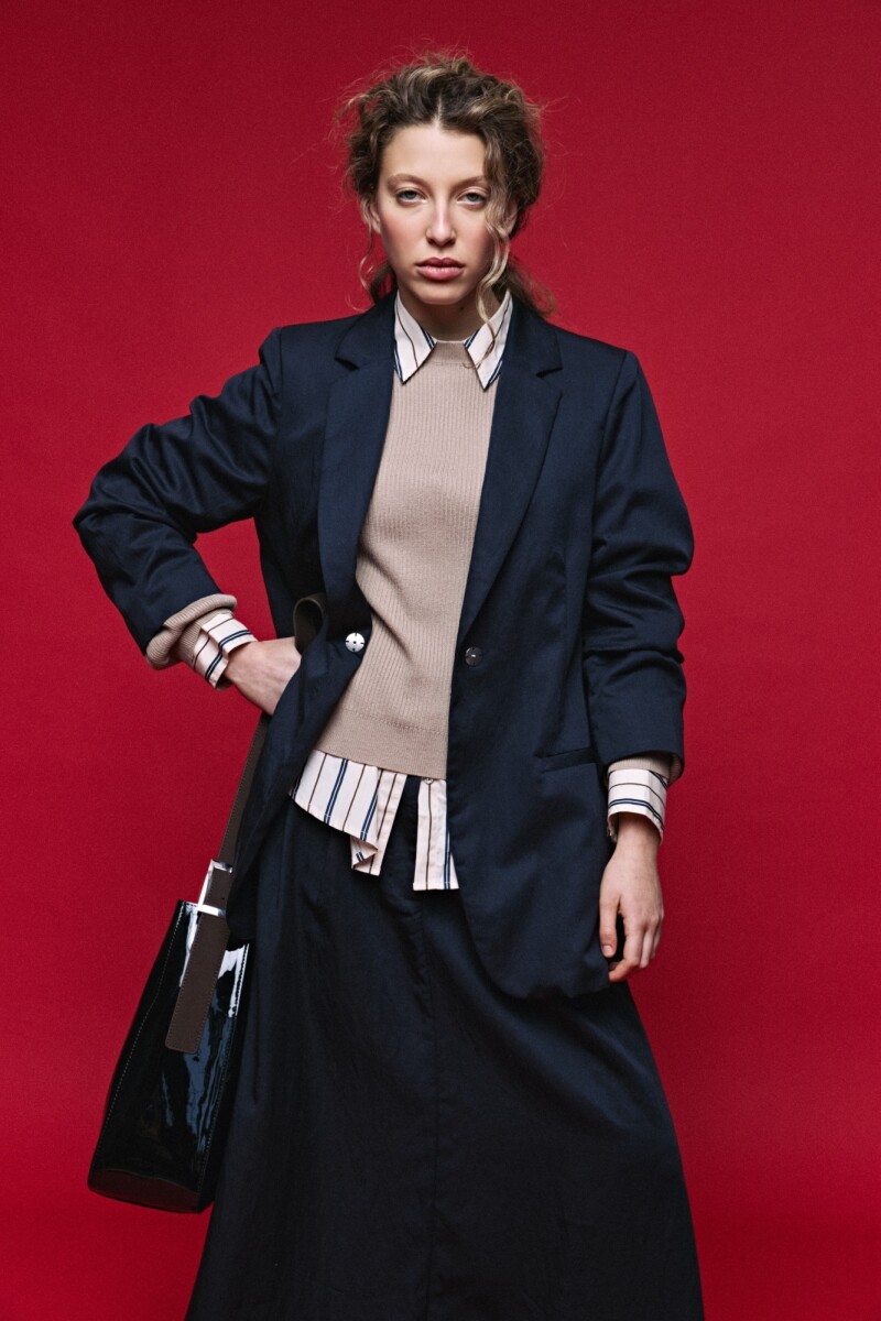 BLAZER LISSE MARINO Azul Marino