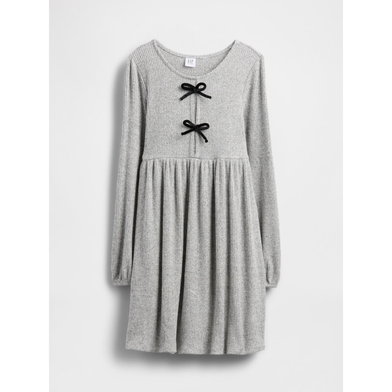 LS SNIT BOW FRONT DRS HTHRGREYB08/HALO167