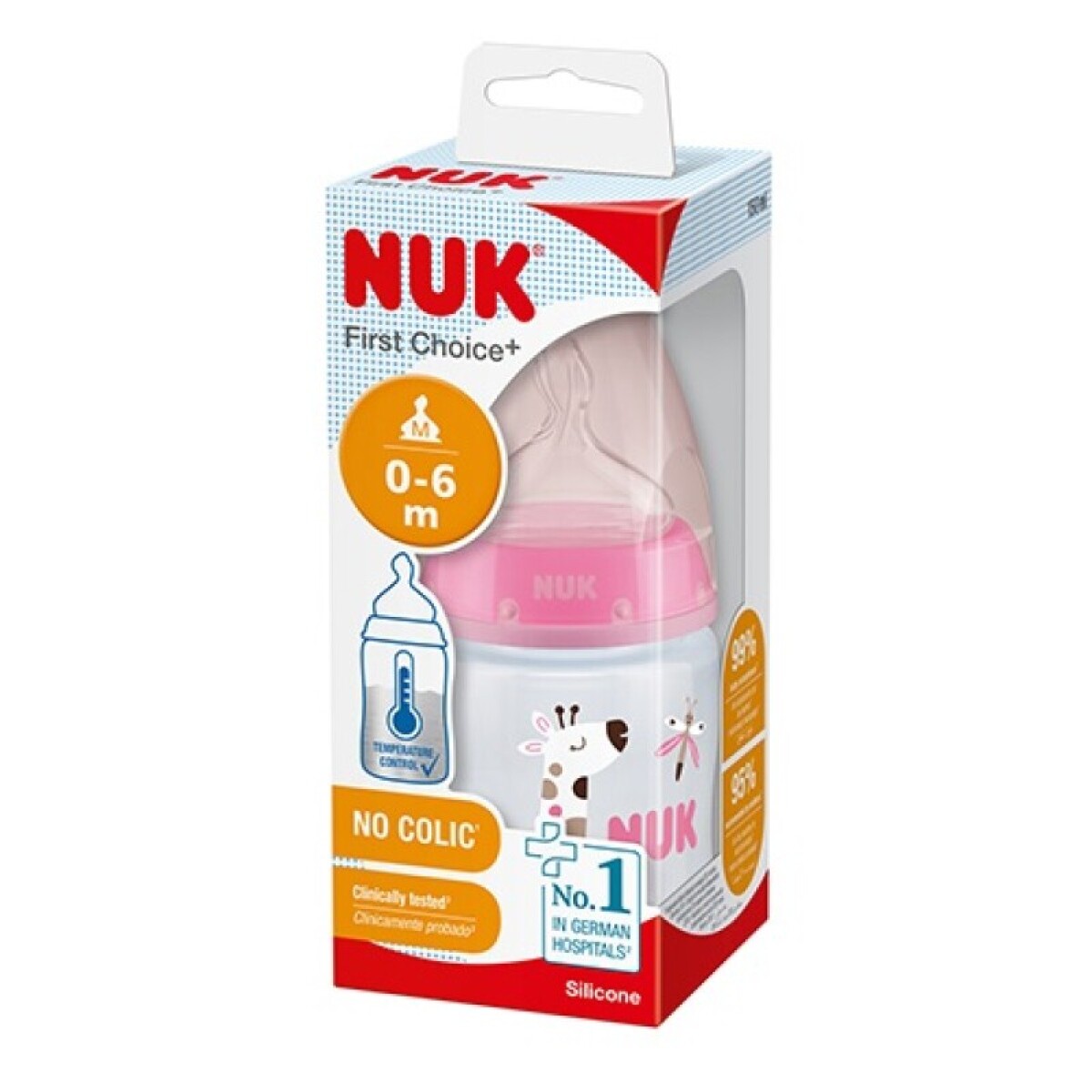Nuk Mamadera First Choice 0-6 m 150 ml - Rosa 