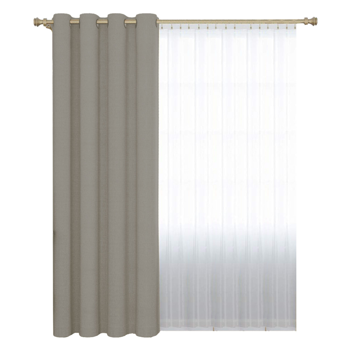 Cortina Blackout 140x230 Cm No Pasa Luz Living Dormitorio - Gris Oscuro 