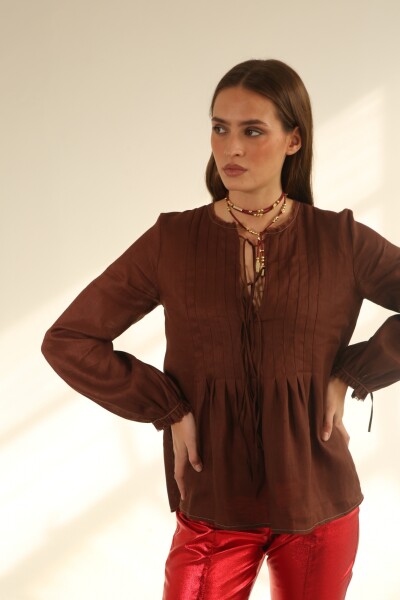 BLUSA BEE Chocolate