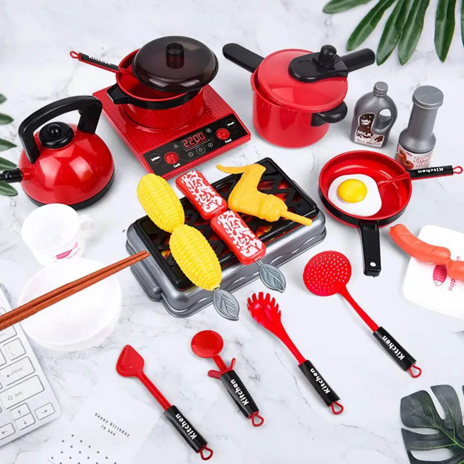 Set Juego De Cocina Infantil 52 Pcs C/ Luz Y Sonido — El Rey del