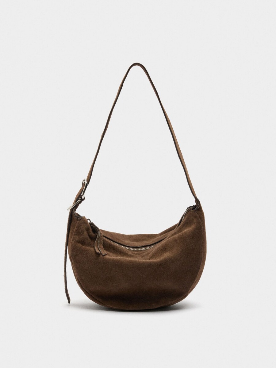 Bolso Hobo De Piel marron