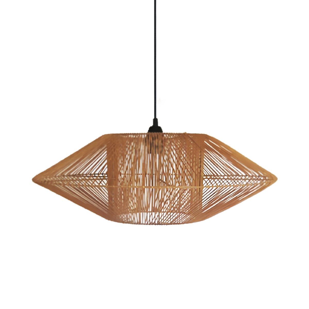 Lampara de techa natural/beige, realizada en fibras cien por ciento naturales 