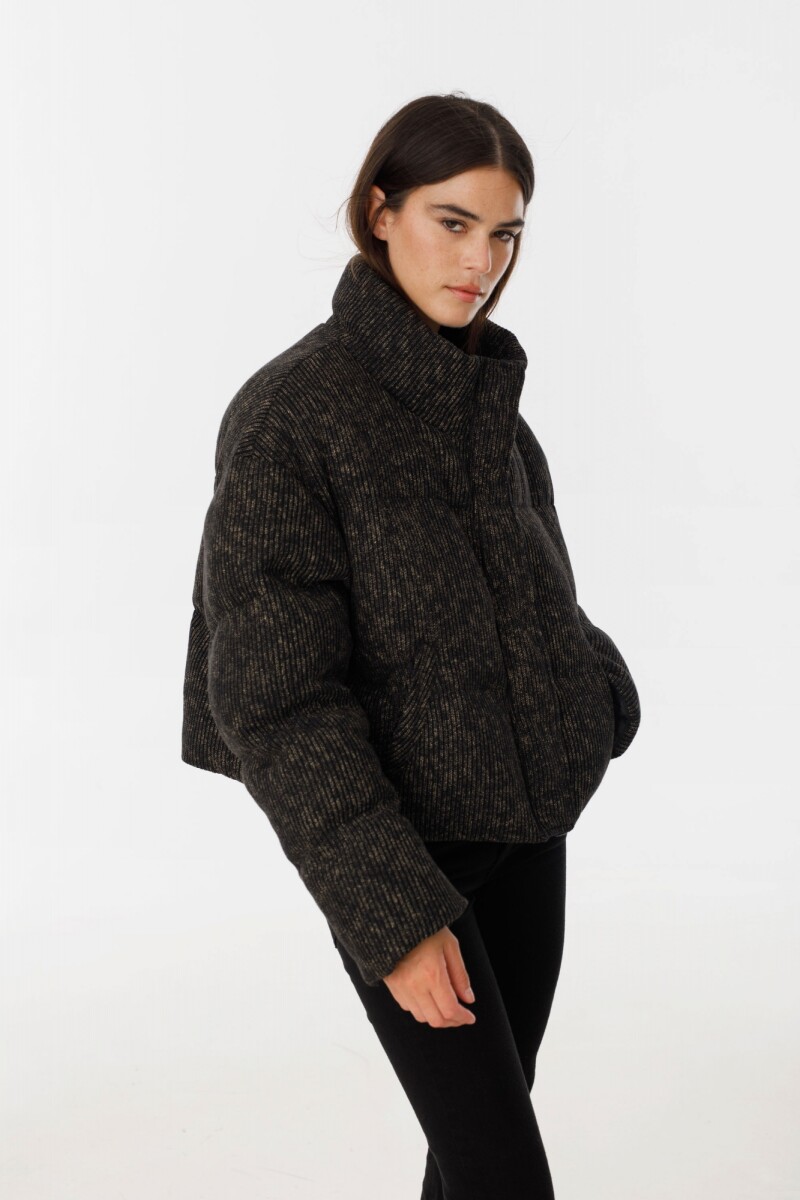 Campera Tejida Cascais Negro/beige
