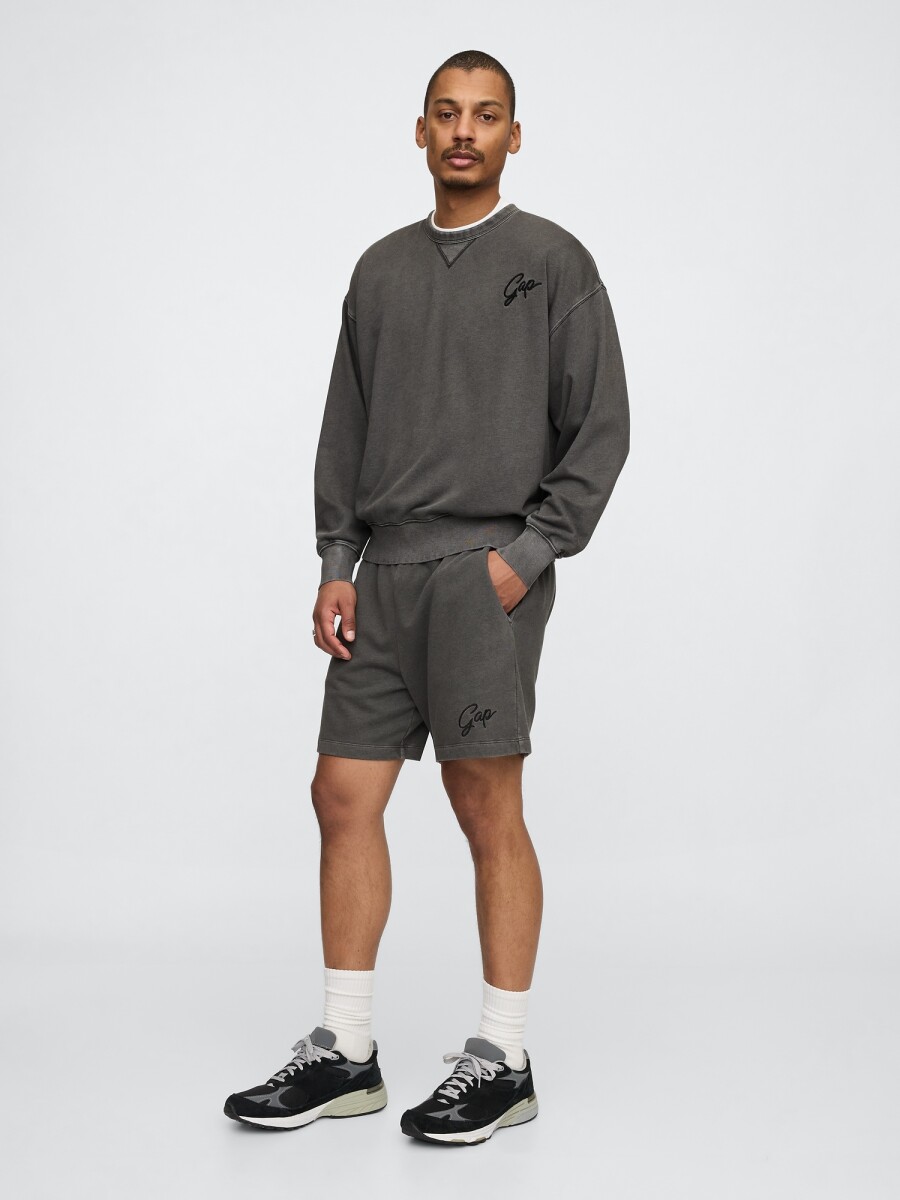 Short Deportivo Sin Felpa Logo Gap Hombre - Moonless Night 