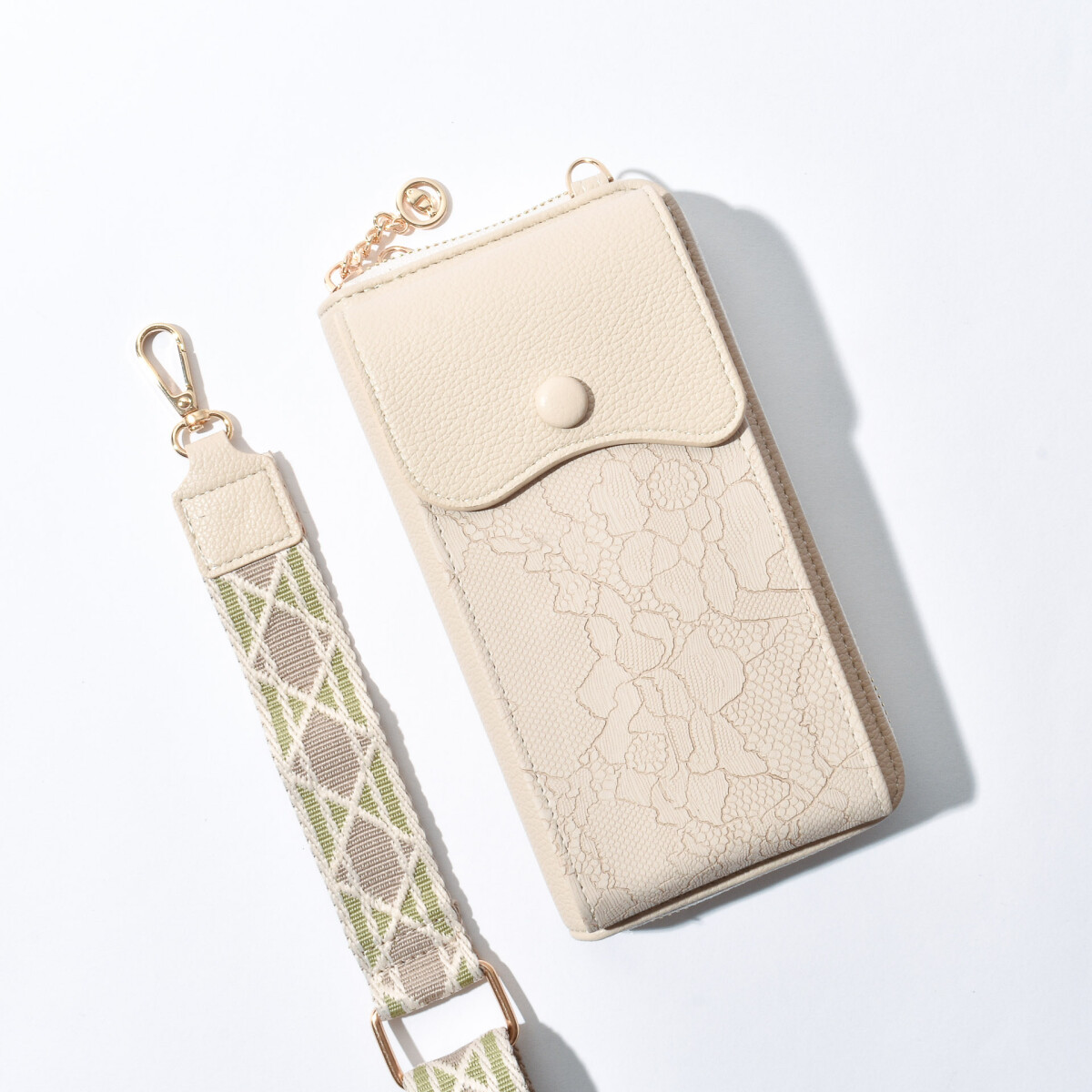 PORTA CELULAR DISEGNO BEIGE 