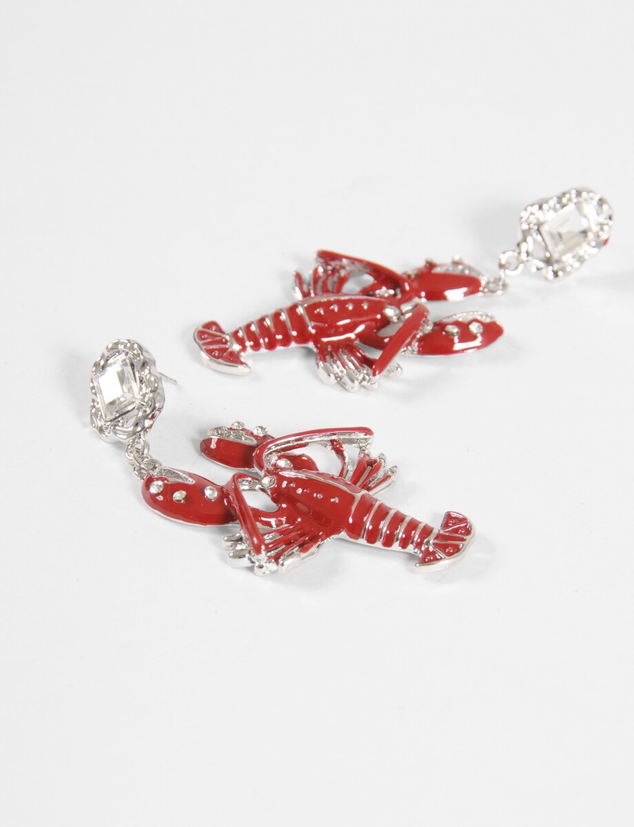 Caravanas langosta - rojo 