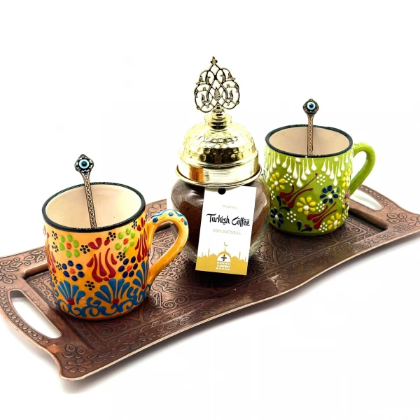 Set de café para dos personas de cerámica color Set de café para dos personas de cerámica color