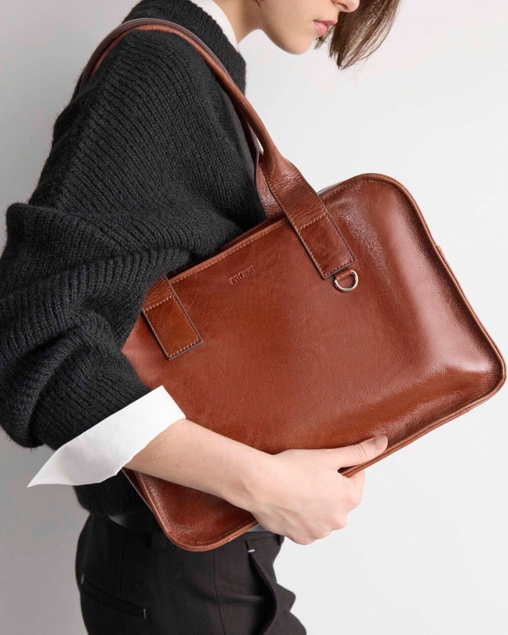 Bolso Capri en cuero arrugado Cuoio