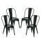 Set X4 Silla Tolix metal NEGRO MATE