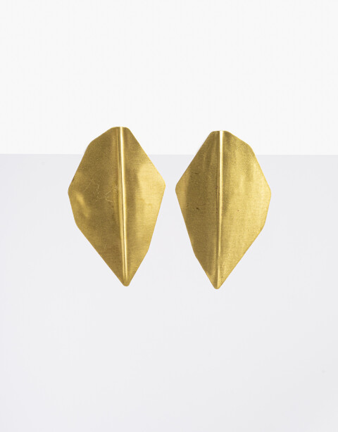 Aros Colgantes Largos Bronce Aros Colgantes Hoja Bronce - Dorado Bronce