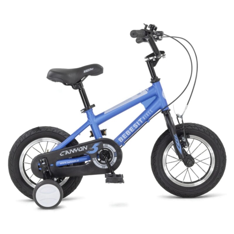 Bicicleta Bebesit Canyon Rodado 12 Con Rueditas Azul