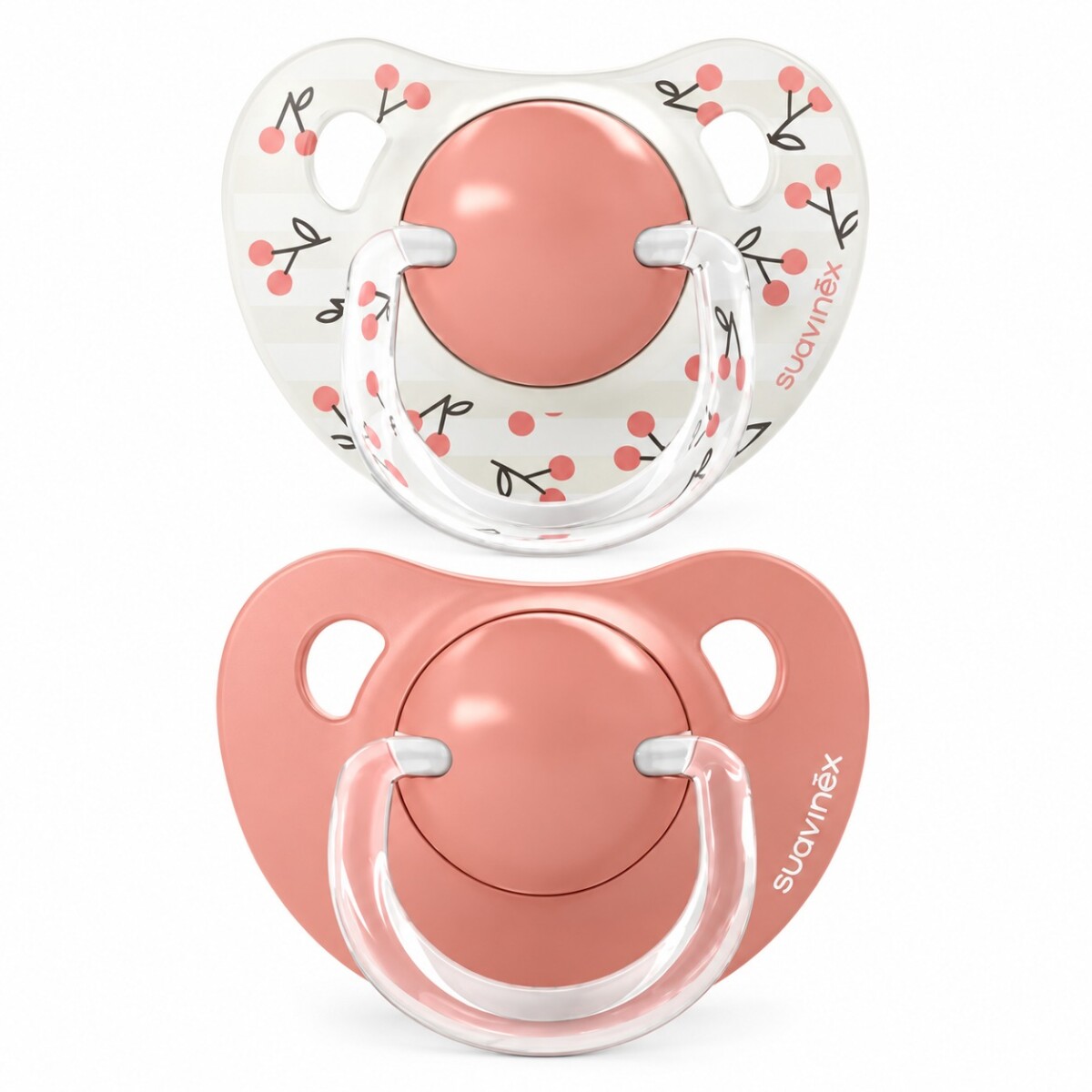 Set x2 chupete suavinex SXPRO anatomico 18m+ - cerezas rosa 