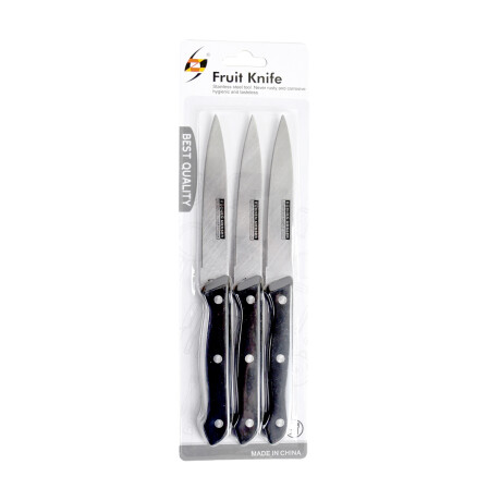 CUCHILLO SET X3PCS MANGO NEGRO BLISTER CUCHILLO SET X3PCS MANGO NEGRO BLISTER