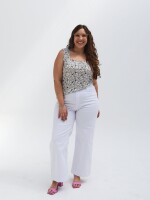 Musculosa Brunela Blanca flor