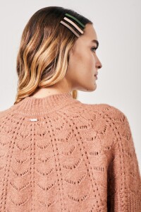 Sweater Calados Rosa