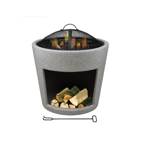 QUEMADOR FOGON FIRE KING CON GUARDA LEÑA PARA EXTERIOR QUEMADOR FOGON FIRE KING CON GUARDA LEÑA PARA EXTERIOR