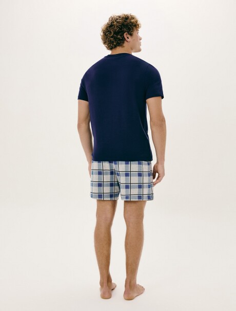 PIJAMA DE ALGODÓN AZUL