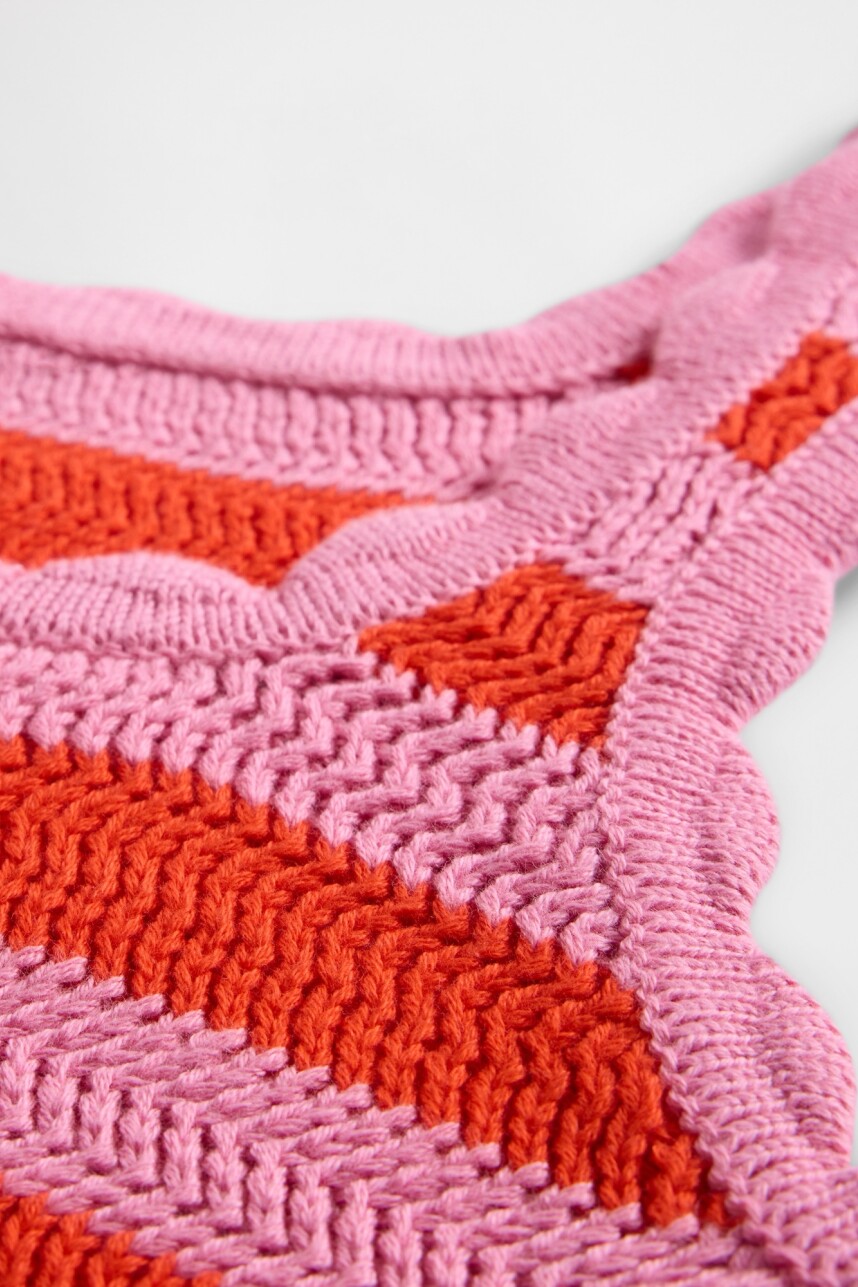 Musculosa Crochet Mujer French Pink 587