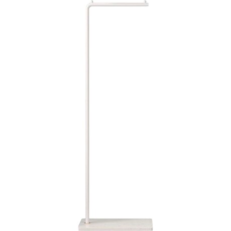 Perchero de Pie de Metal Base de Mármol en Forma de L Blanco