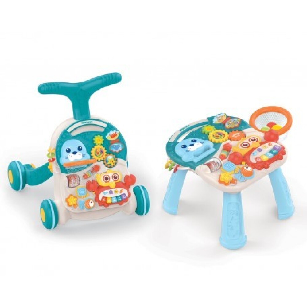 caminador 2 en 1 mesa Wobble KIKKABOO green caminador 2 en 1 mesa Wobble KIKKABOO green
