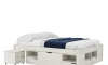 Cama 2 plazas con Cajones - Charme - Linea Funcional Blanco