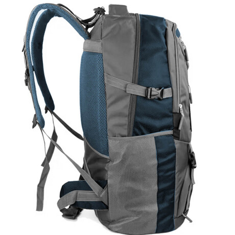 Mochila Camping Maya Bay 75 L + Riñonera Trekking Azul