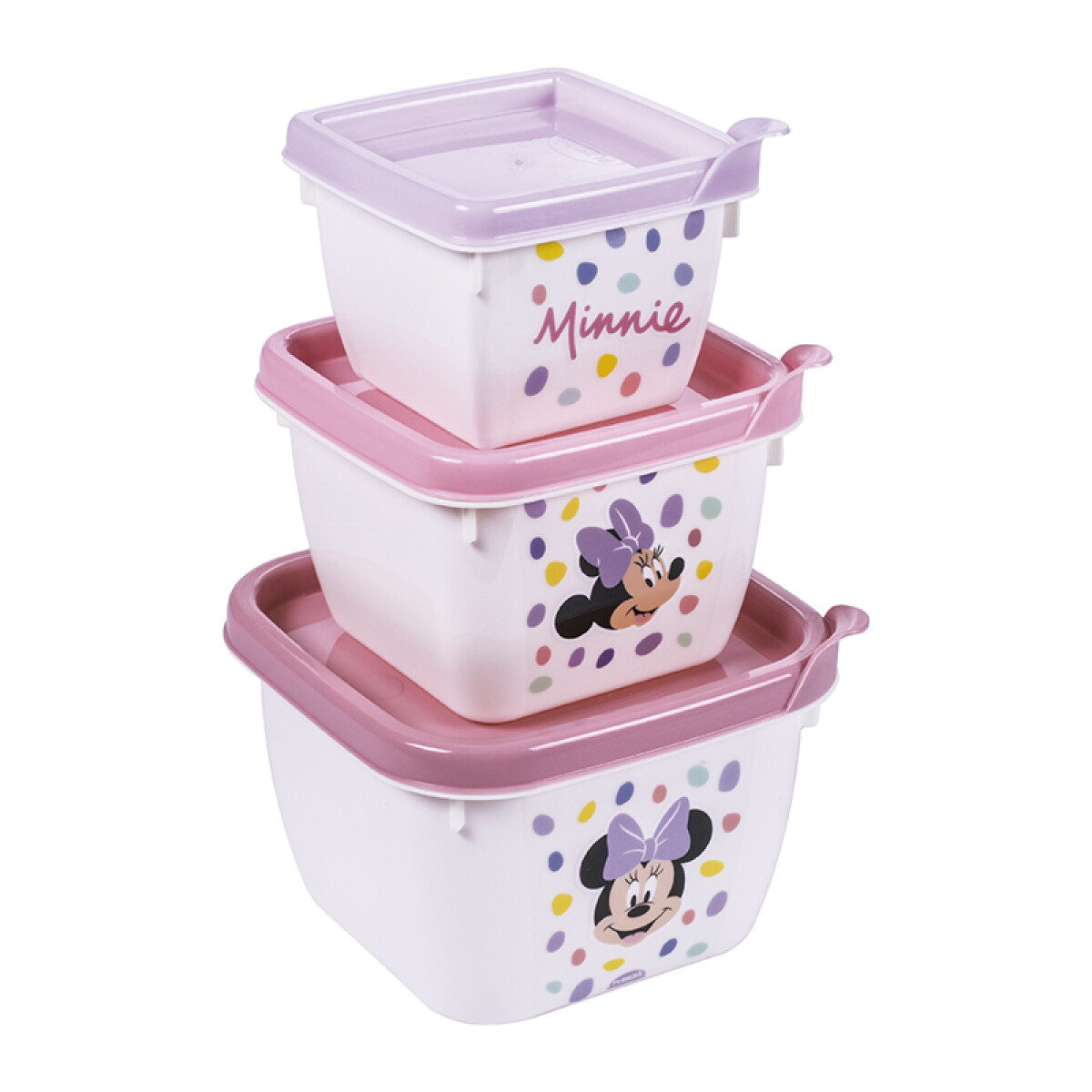 Pack x 3 Recipientes Minnie - ROSA 