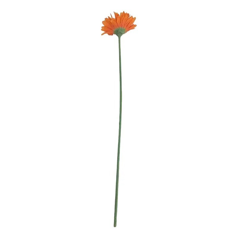 Flor Artificial Gerbera naranja Tallo Largo Flor Artificial Gerbera naranja Tallo Largo
