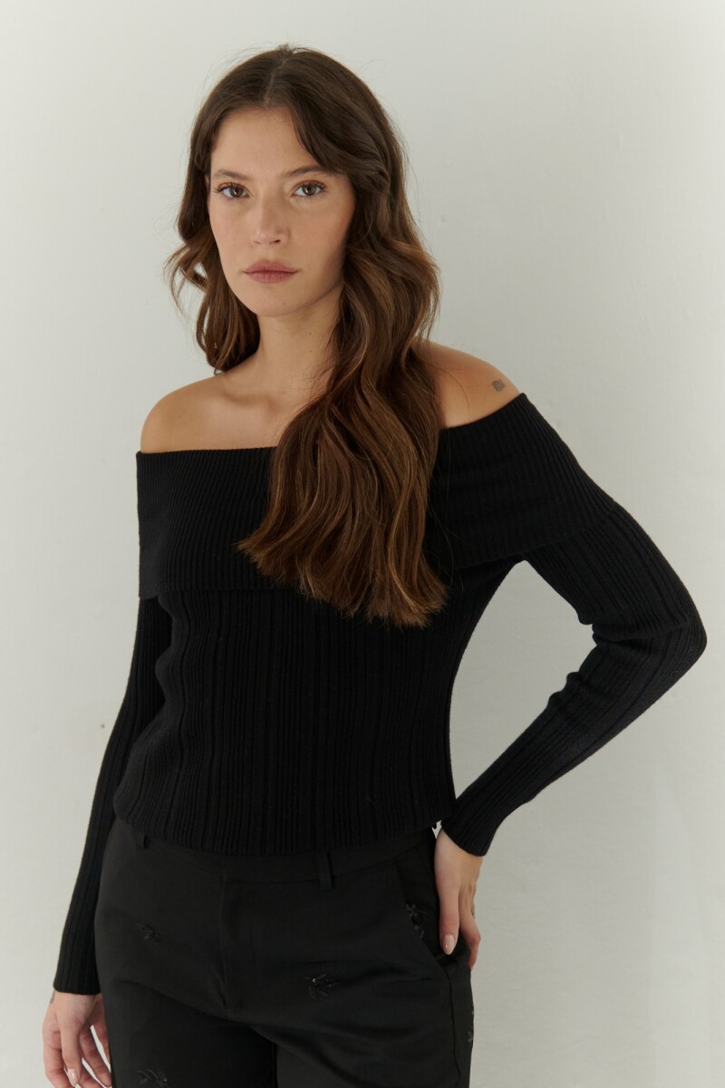 SWEATER BARDOT NEGRO