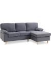 Sofá GEDVED chaise longue gris Sofá GEDVED chaise longue gris