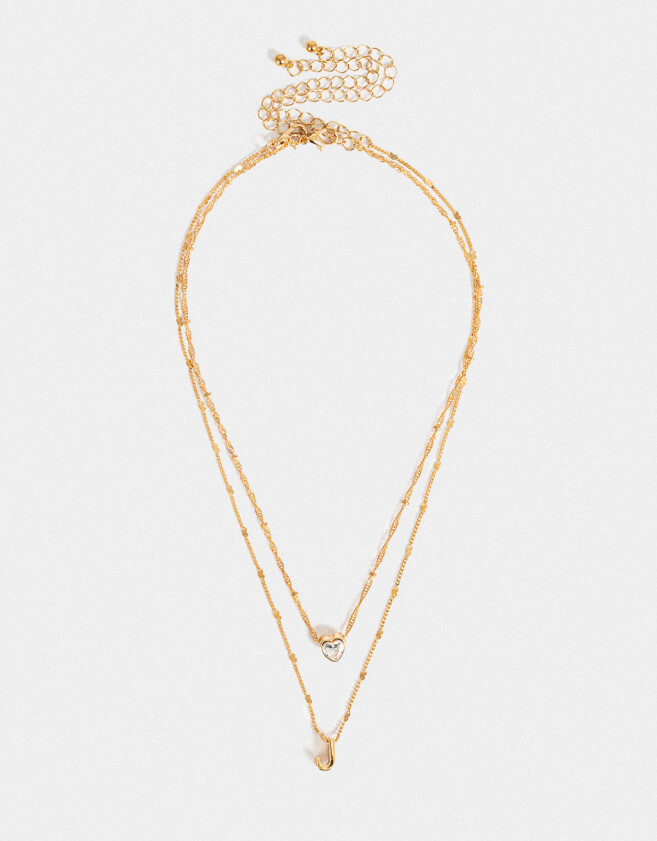 Collares Cortos Con cubic zirconia Collar Corto Cubic Inicial "j" - Dorado