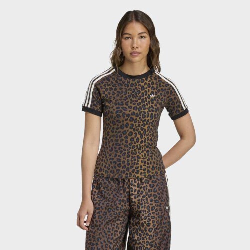 Remera Adidas Leopard Cali Marrón