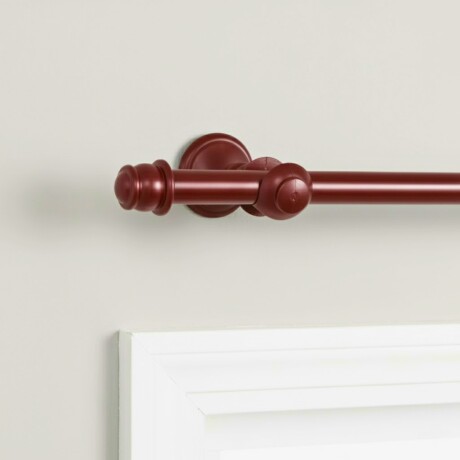 Barrote cortina metal EuroClassic 2,5m + 3 soportes MOGNO