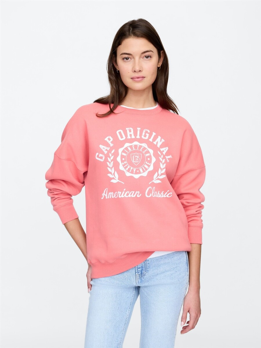 Buzo Deportivo Logo Gap Mujer - Watermelon Ice 