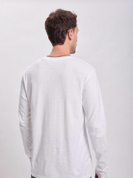Remera manga larga básica Blanco