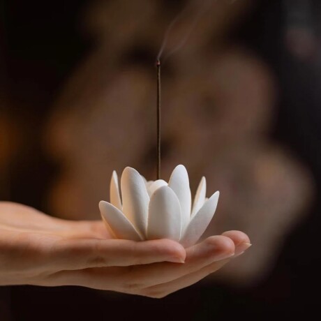 Porta Incienso Flor De Loto Cerámica Porta Incienso Flor De Loto Cerámica