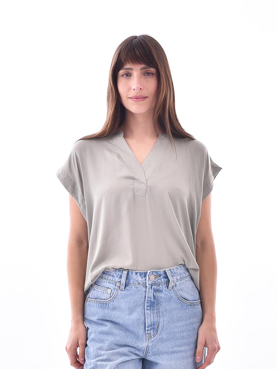 BLUSA NURIA - VERDE GRISACEO 