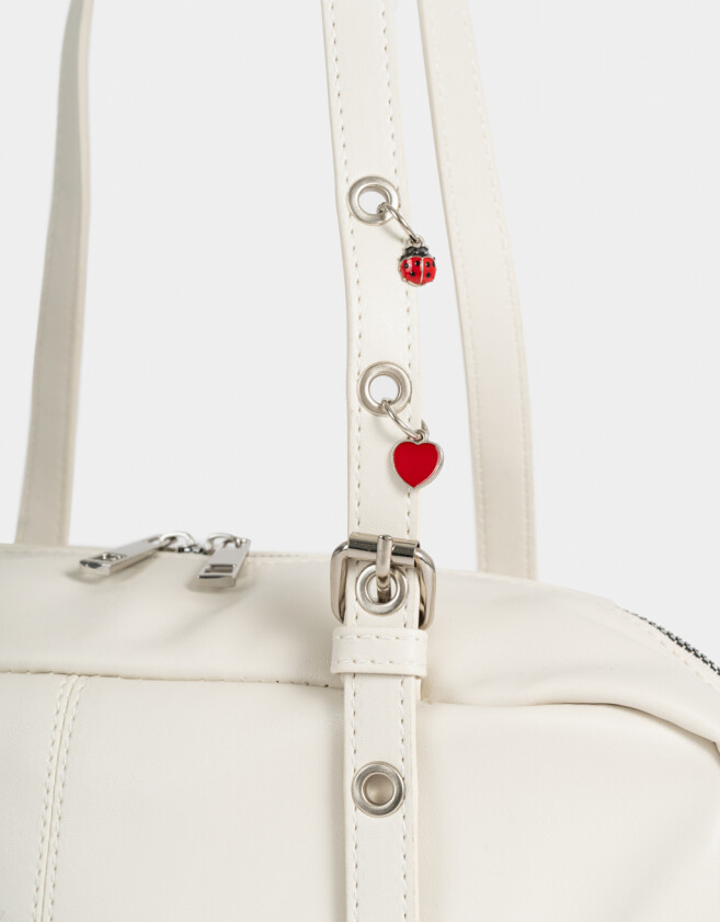 Bandoleras Bandolera Con Hebillas Laterales - Blanco Crudo